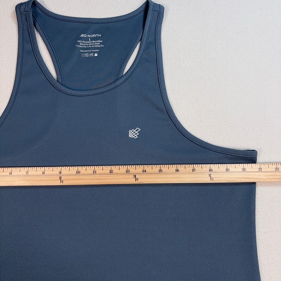 Jed North Tank Top Men's L Blue Stretch Gym Bodybuilding Stringer Training - Picture 9 of 12